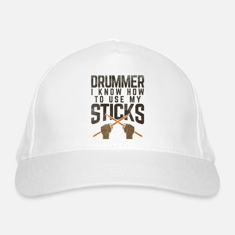 Drummer I Know How To Use My Sticks Graphic Organic Baseball Cap