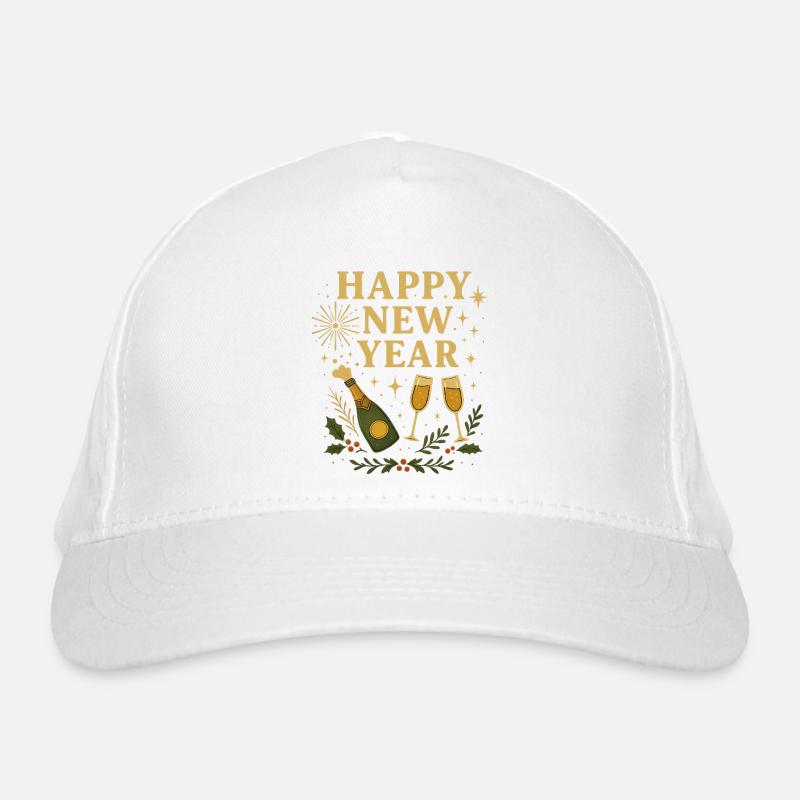 Bonne année Célébration dorée Casquette classique bio