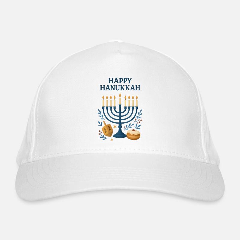 Joyeux Menorah festif de Hanoucca Casquette classique bio