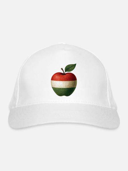 Ungarn - Bio-Baseballkappe - Weiß - Vorne