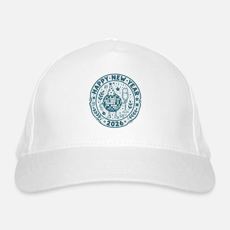Happy New Year 2026 Feierdesign Bio-Baseballkappe