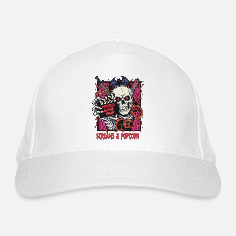 Horror Night Skull Popcorn Bio-Baseballkappe