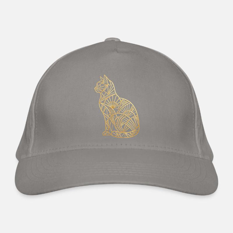 Chat d’or Art déco Casquette classique bio