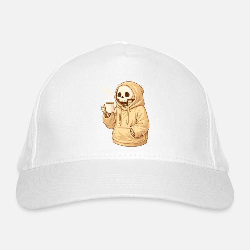 Squelette douillet en sweat à capuche avec tasse Casquette classique bio