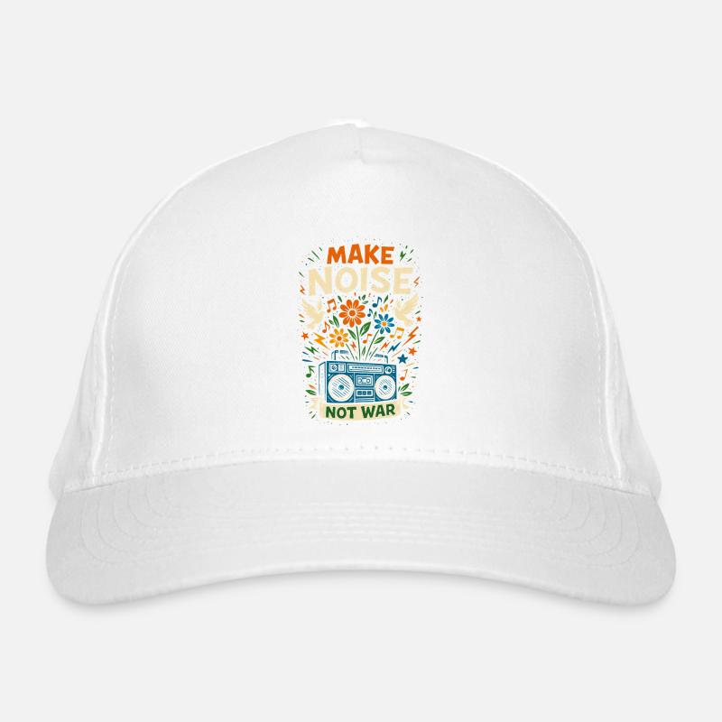 Make noise not war, peace musik Bio-Baseballkappe