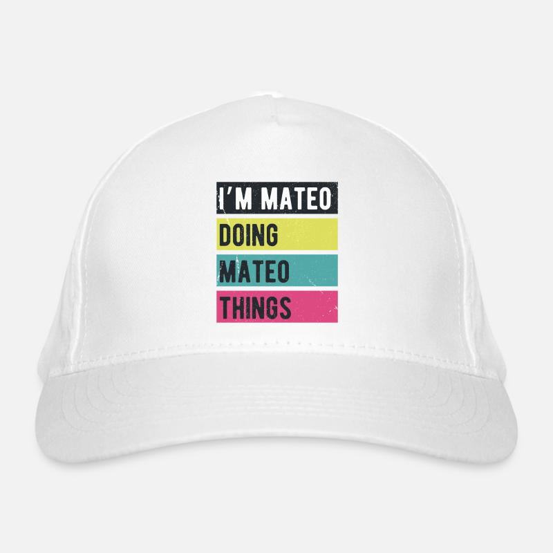 Ich bin Mateo und mache Mateo Things Retrofarben Bio-Baseballkappe