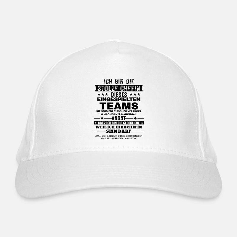 die stolze Chefin dieses eingespielten Teams Organic Baseball Cap