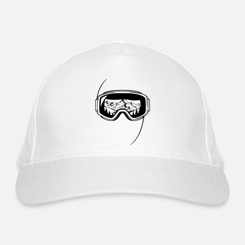 Gipfelblick Skibrille Grafik Bio-Baseballkappe