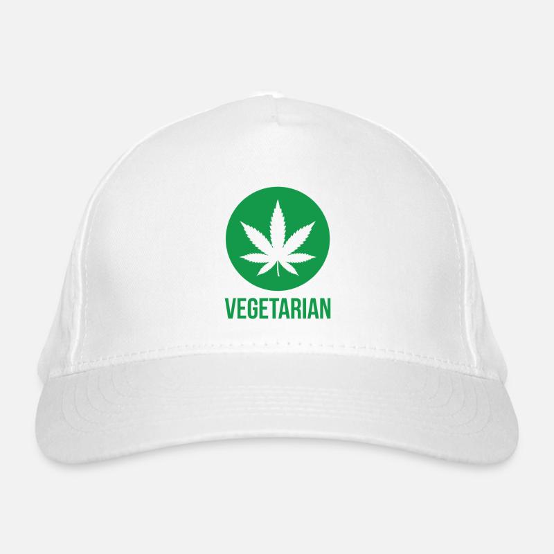 Vegetarian Cannabis – Funny Stoner Design Organic Baseball Cap