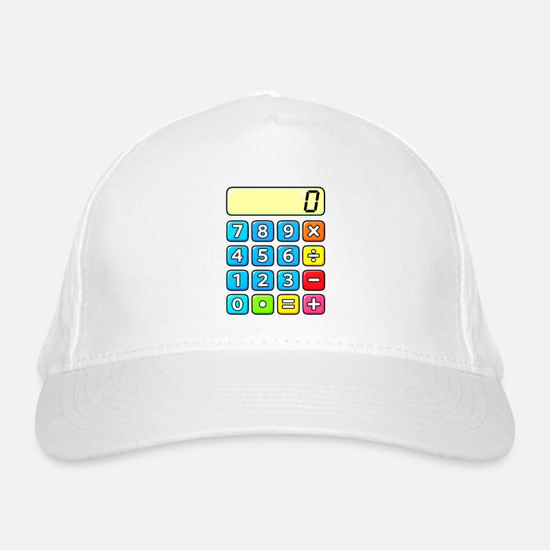 Neon Calculator Pop Art Organic Baseball Cap