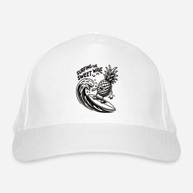 L’ananas surfe sur la douce vague Casquette classique bio
