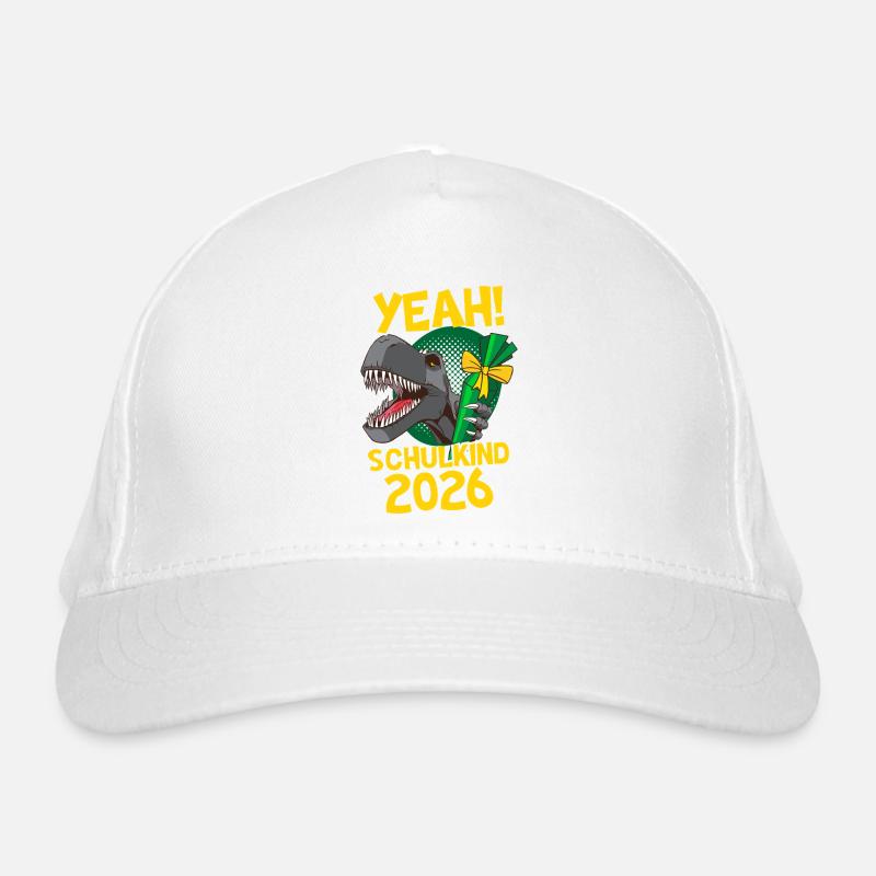 Yeah! Schulkind 2026 Dino Einschulung Casquette classique bio