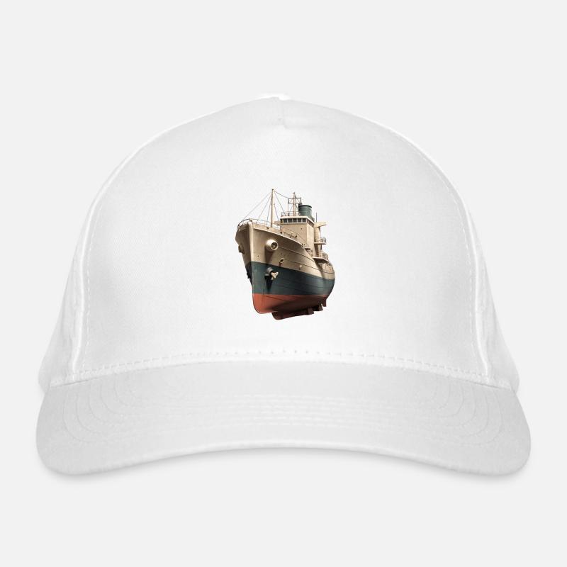 Gros plan d’un cargo vintage Casquette classique bio