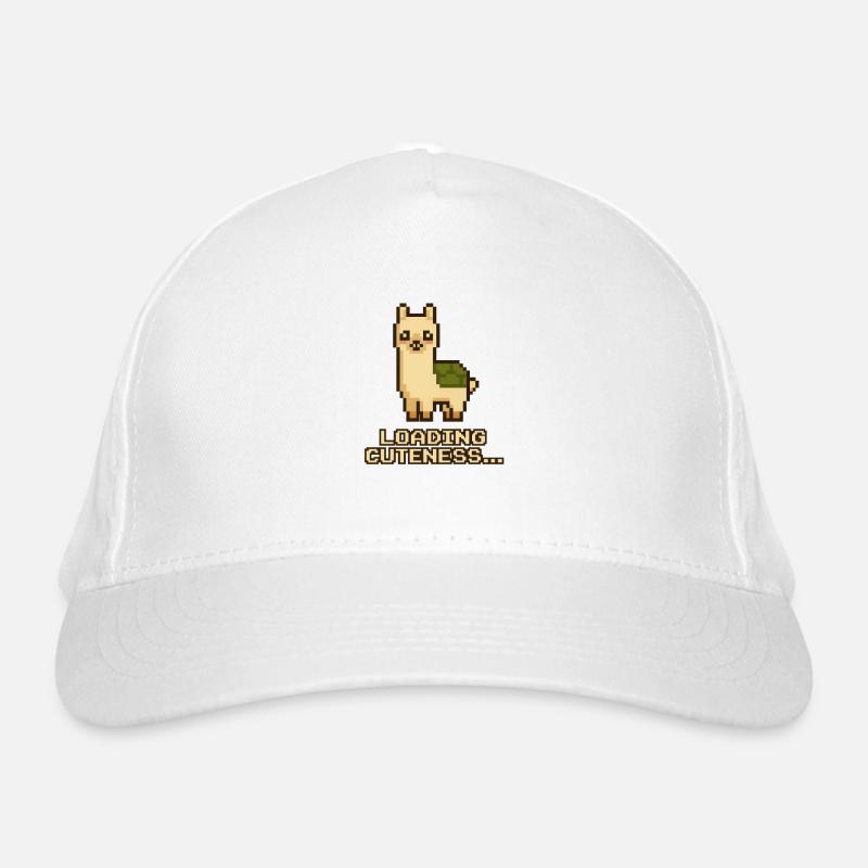 Pixel-Lama: Laden der Niedlichkeit Bio-Baseballkappe