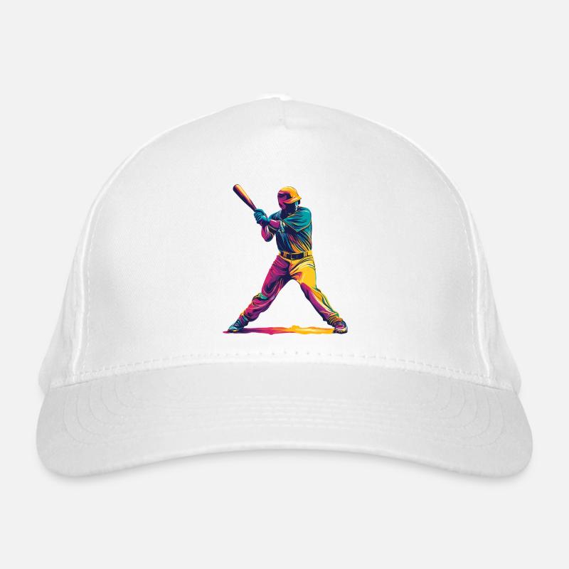 Farbexplosion Baseballschläger Bio-Baseballkappe