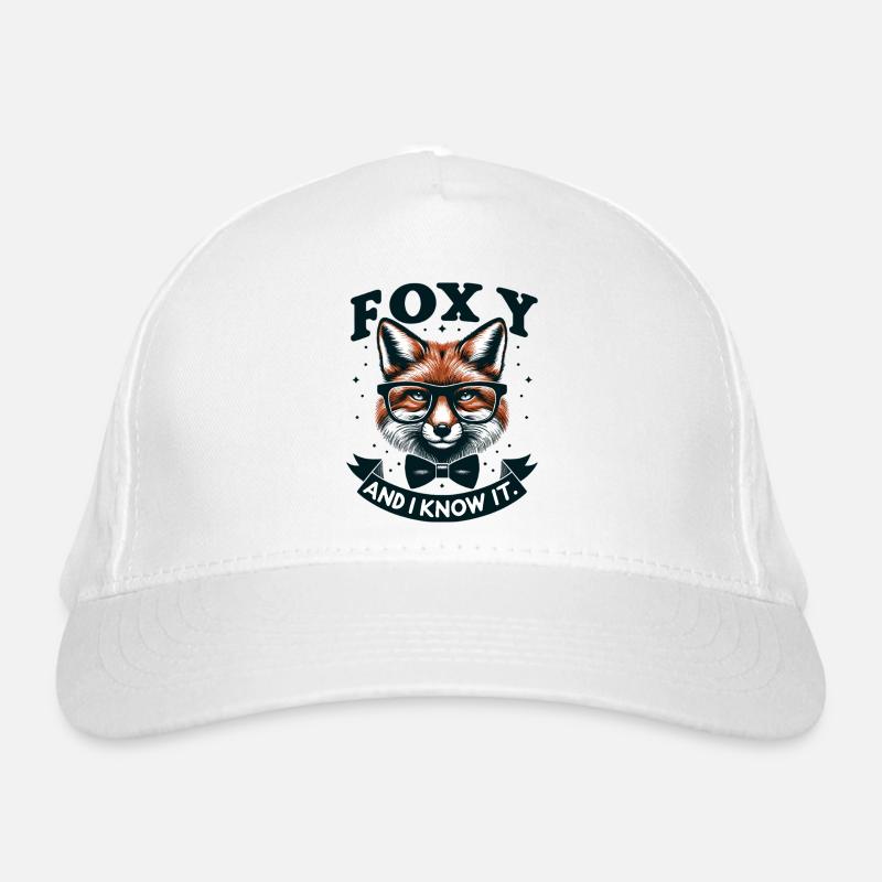 Foxy Nerd Glasses Bow Tie Organic Baseball Cap