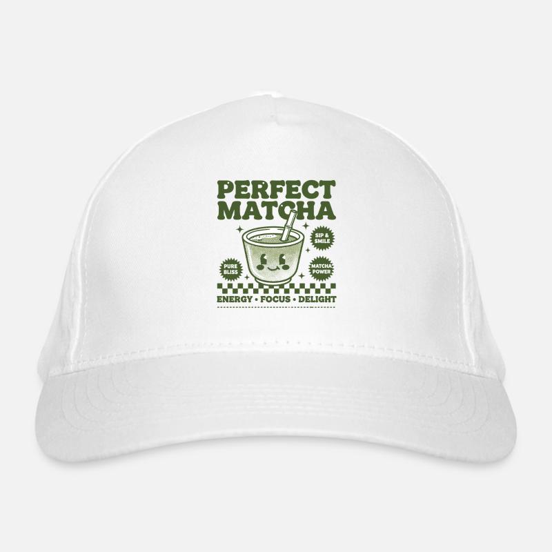 Parfait Matcha Thé Vert Matcha Power Energy Focus - Casquette classique bio - blanc