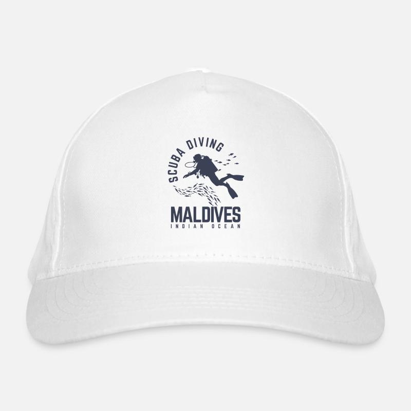 Conception de plongée aux Maldives Océan Indien Casquette classique bio