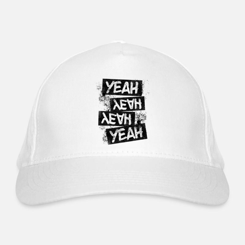 Grunge yes Rock Punk Distressed Text Graphic Organic Baseball Cap