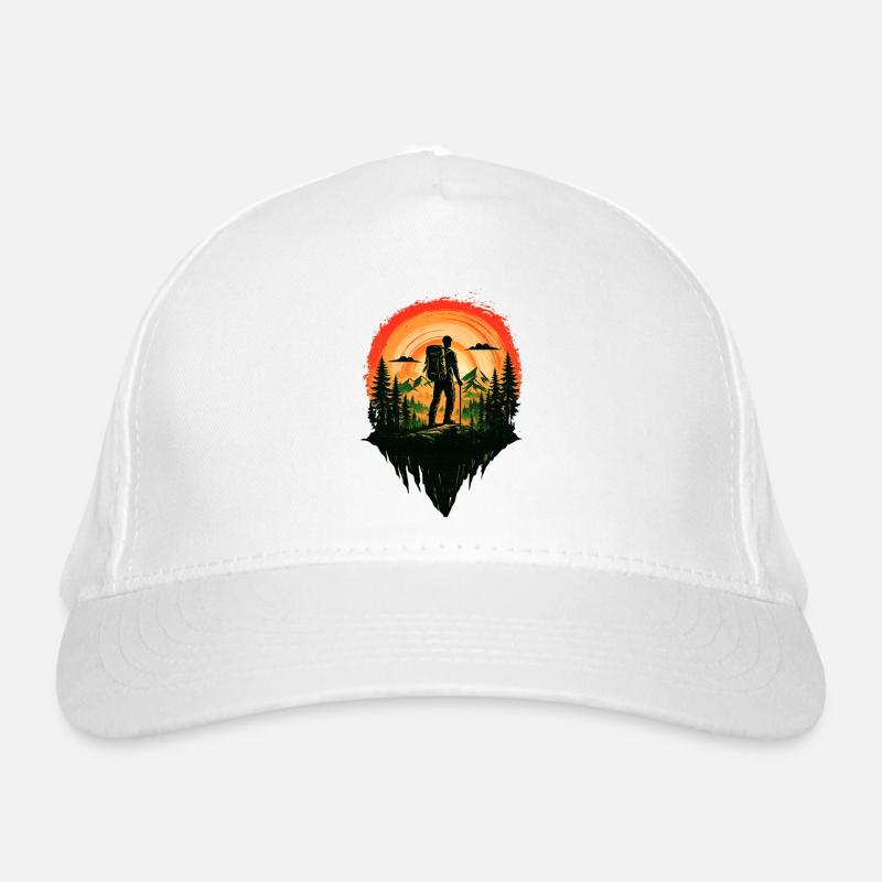 Rotes Schlafenszeit-Wanderabenteuer Bio-Baseballkappe