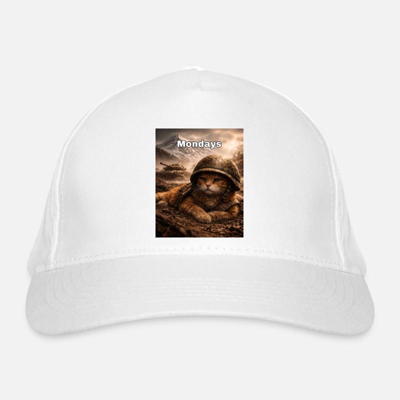 Monday Cat Bio-Baseballkappe