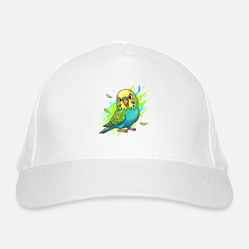 Neon Budgie Color Explosion Organic Baseball Cap