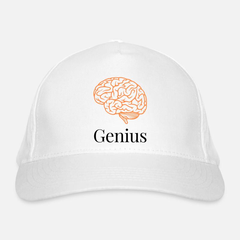Brain in orange lines Organic Baseball Cap