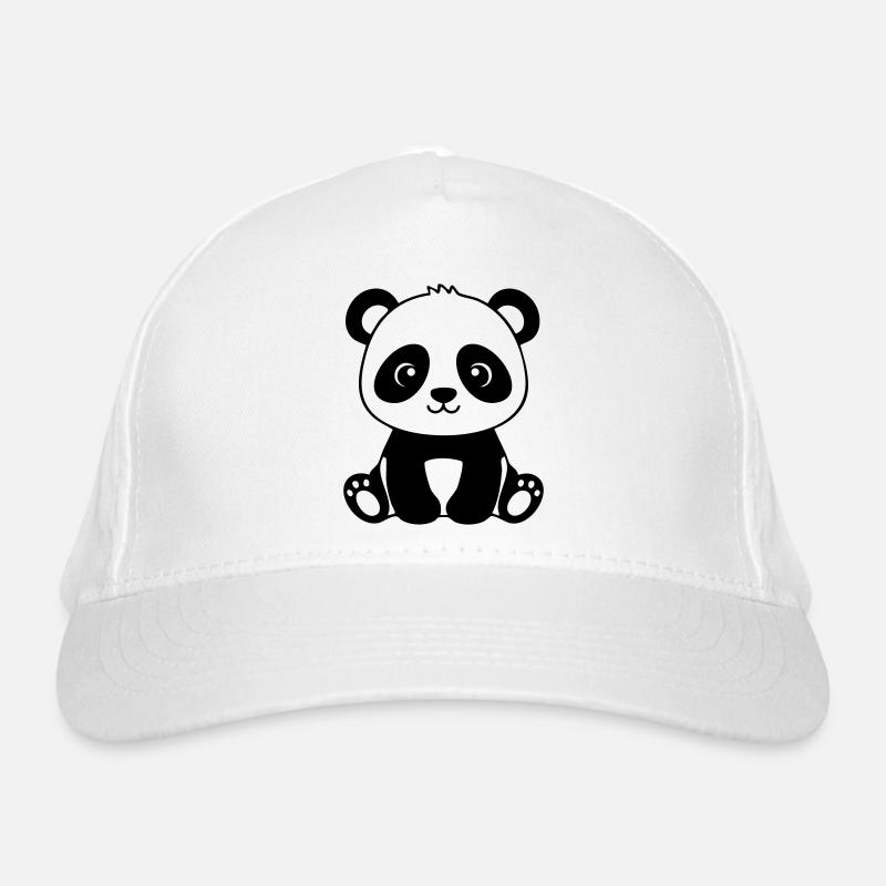 Bébé Panda mignon – Noir & Blanc Casquette classique bio
