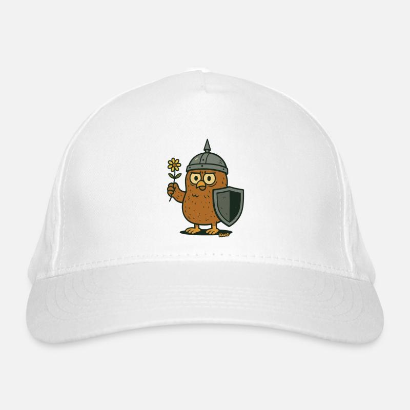 Chevalier Hibou avec Fleur Casquette classique bio