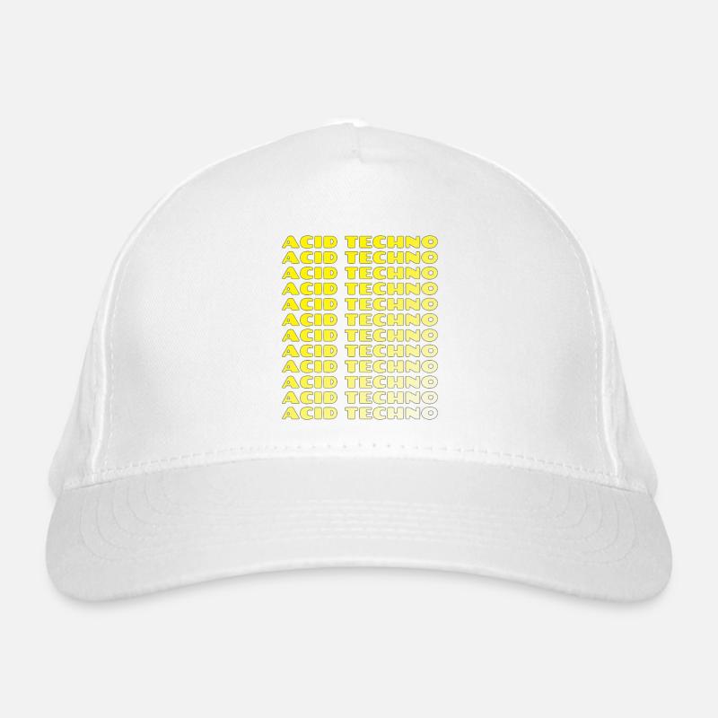 Acid Techno Repeat Neon Casquette classique bio