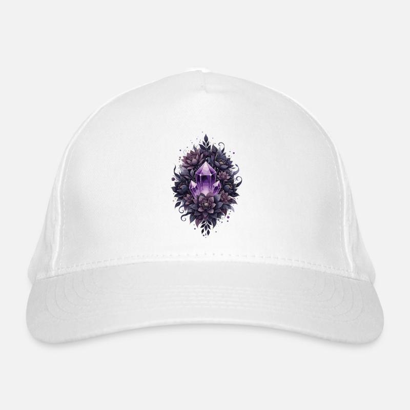 Cristal d’améthyste dans une couronne de lilas Casquette classique bio