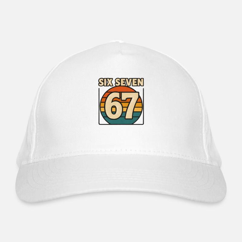 Six Seven 67 Italian Brainrot Retro Sunset Meme Casquette classique bio