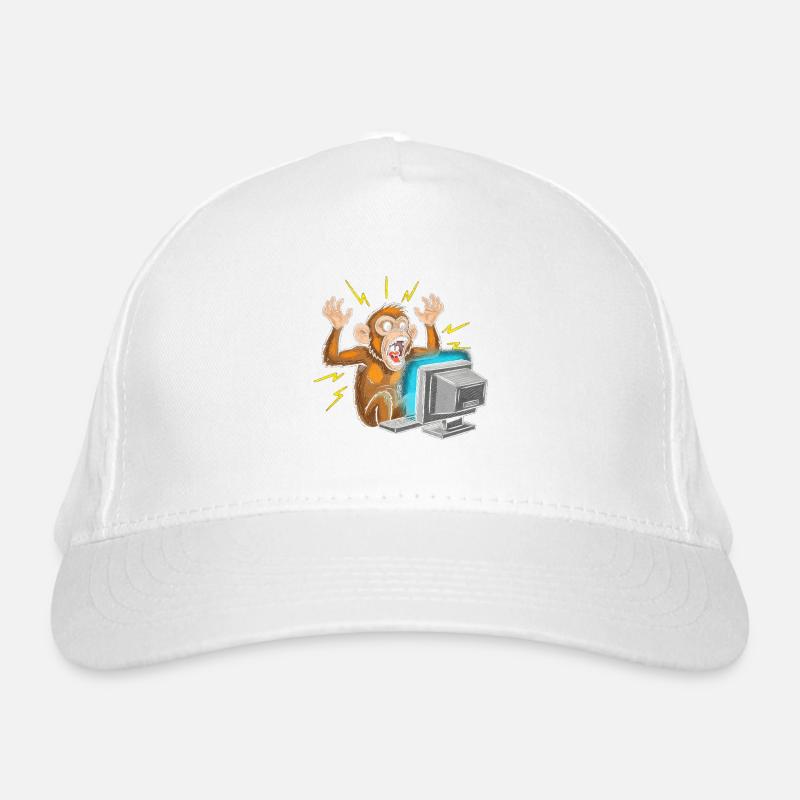 Monkey Computer Outbreak Organic Baseball Cap