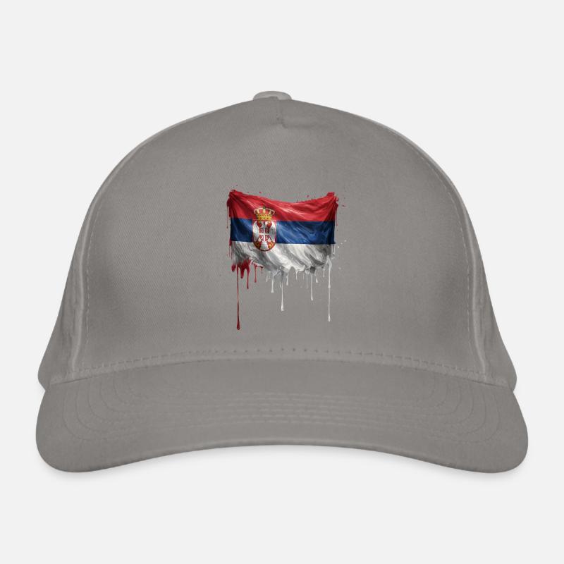Graffiti sur la chute du drapeau serbe Casquette classique bio
