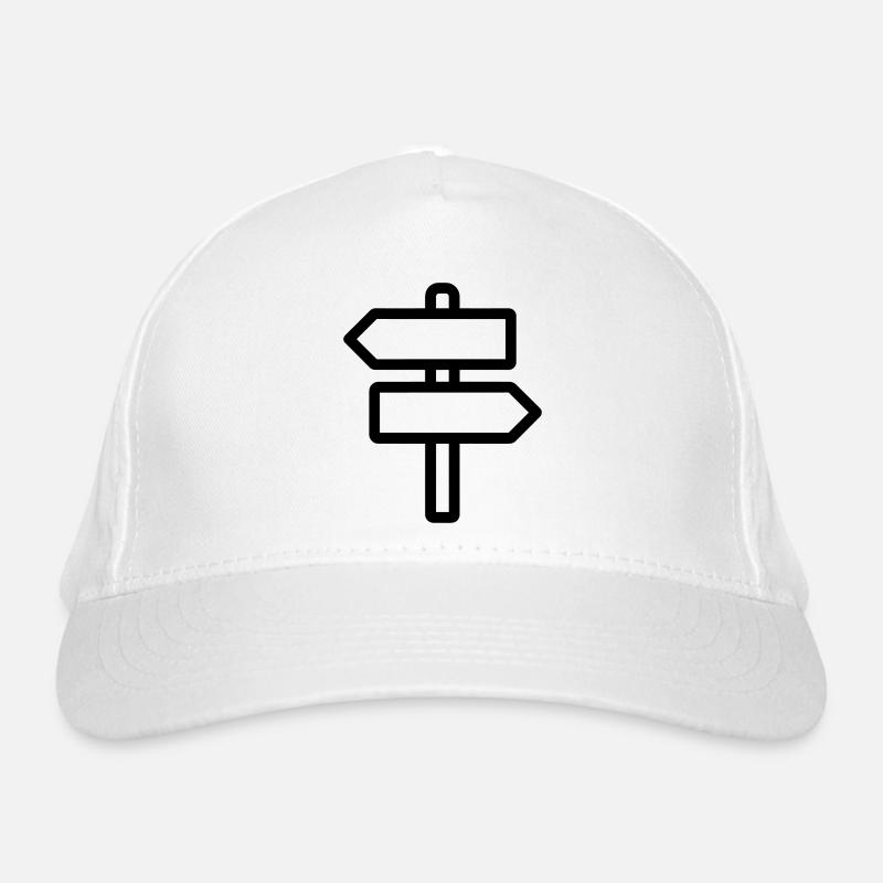 directional sign Organic Baseball Cap