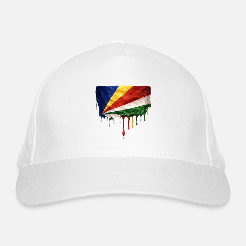 Art de la chute du drapeau des Seychelles Casquette classique bio