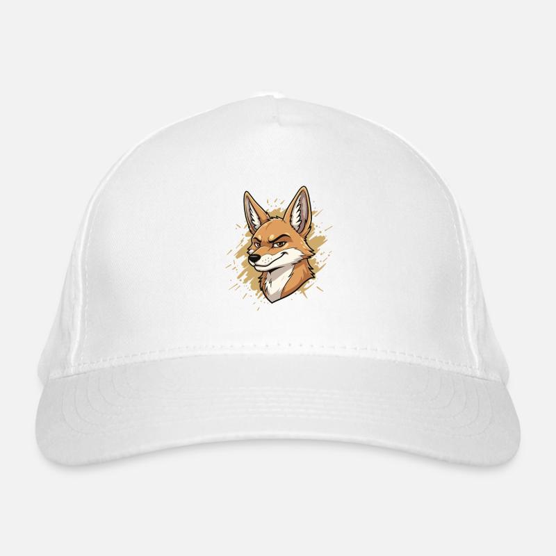 Clever Fox Cartoon Organic Baseball Cap