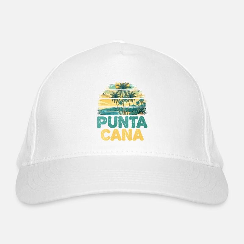 Œuvres d’art de la plage tropicale de Punta Cana - Casquette classique bio - blanc