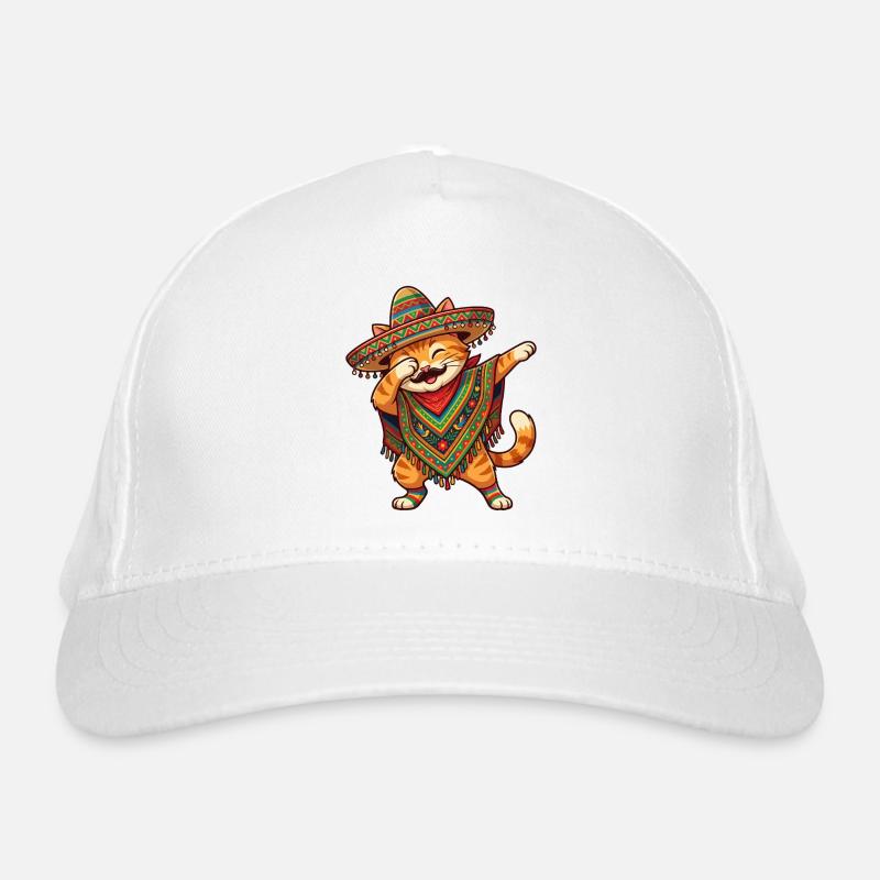 Poncho Cinco de Mayo lustige mexikanische Katze Dab Bio-Baseballkappe
