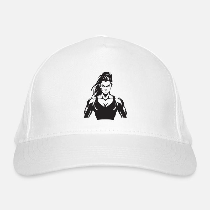 Woman muscles Organic Baseball Cap
