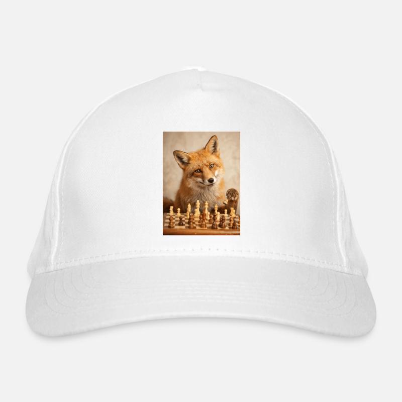 Renard jouant aux échecs Casquette classique bio