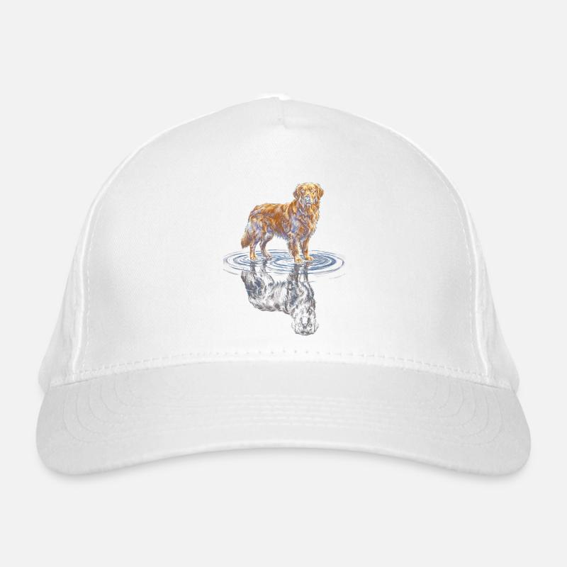 Golden Retriever Water Reflex Organic Baseball Cap