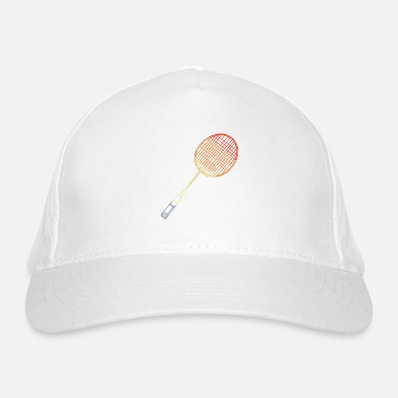 Badminton Racket Sketch Organic Baseball Cap