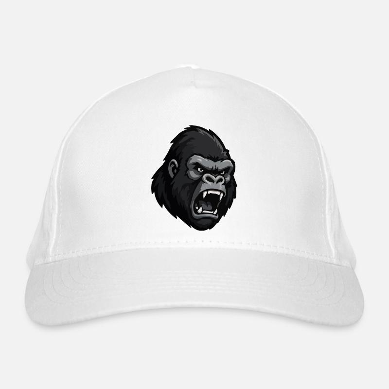 Graphique de tête de gorille enragée Casquette classique bio