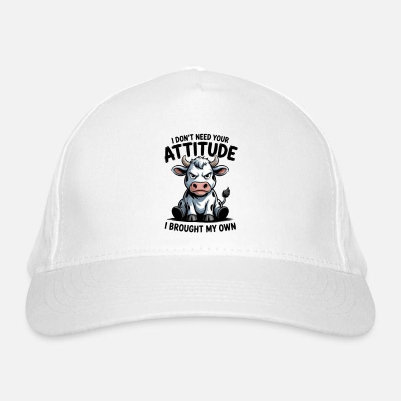 Kuh Attitüde Spruch Bio-Baseballkappe