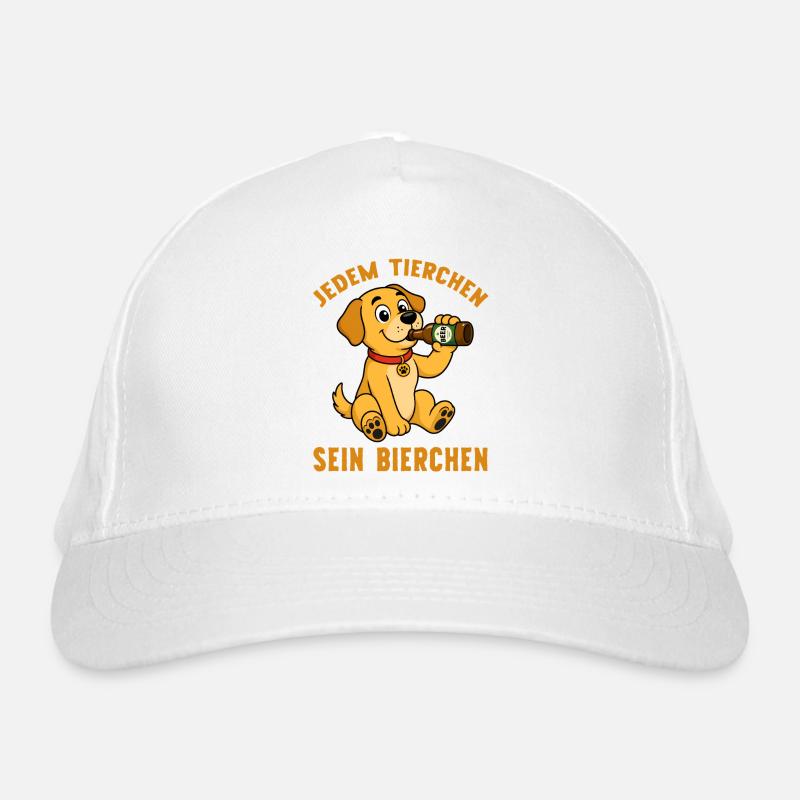 Jedem Tierchen sein Bierchen Hund trinkt Bier Bio-Baseballkappe