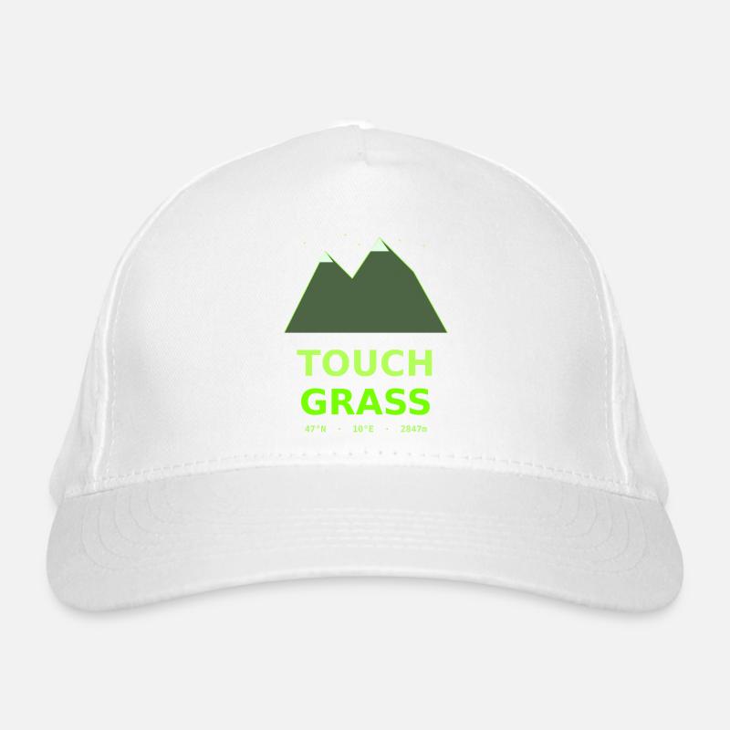 Neon Berge Touch Grass Bio-Baseballkappe