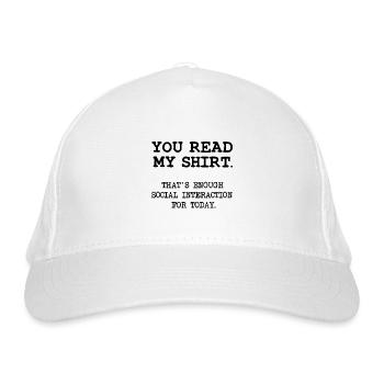 Drôle de dire drôle d’interaction sociale les gens - Casquette classique bio - blanc - Devant