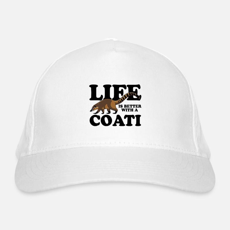 Life is better with a coati - cute coati Organic Baseball Cap