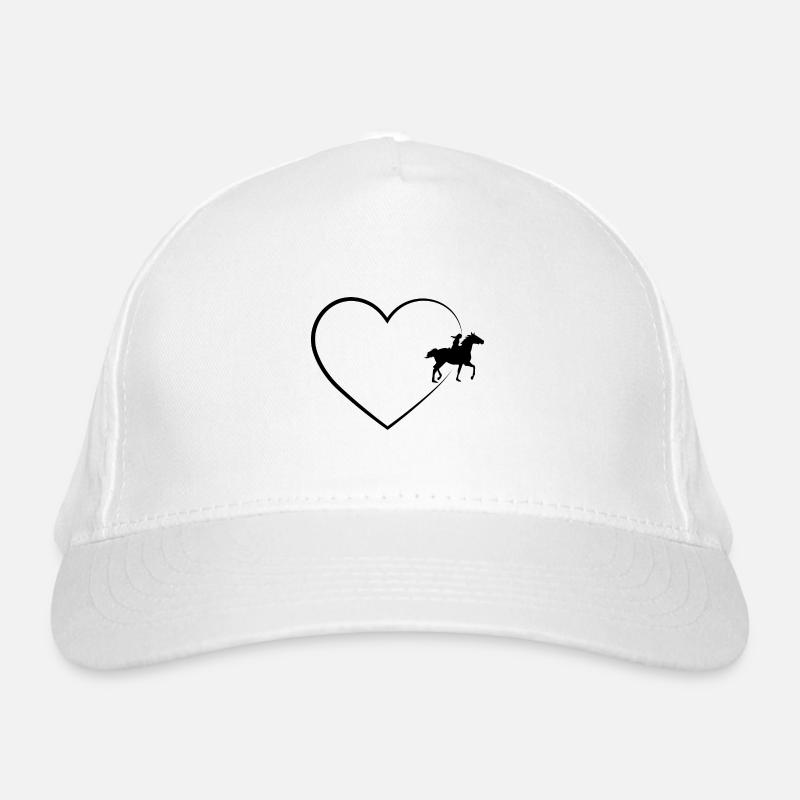 Herz 2 und Pferd - (2) Bio-Baseballkappe